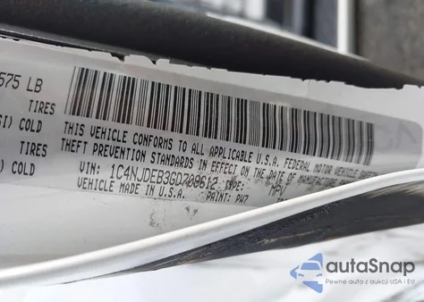 2016 Jeep Compass High Altitude Edition from USA, damaged, VIN 1C4NJDEB3GD709612